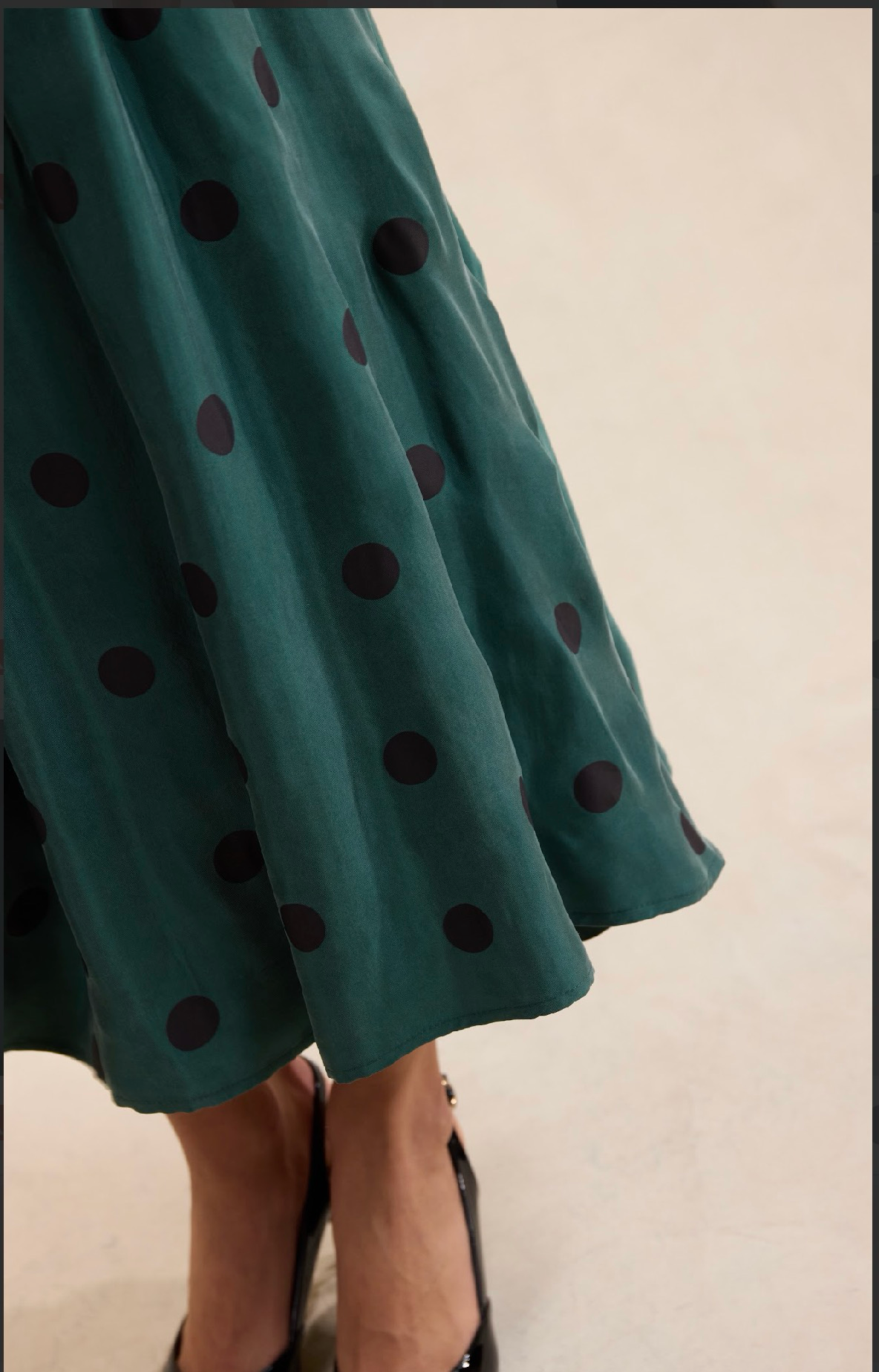 Polka Dot Midi Skirt