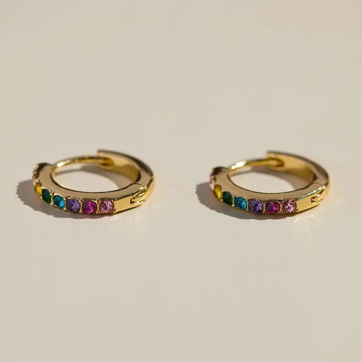 Rainbow Pave Huggies