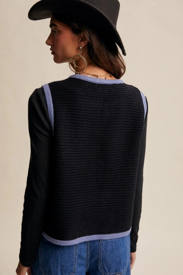 Two Tone Tie Vest
