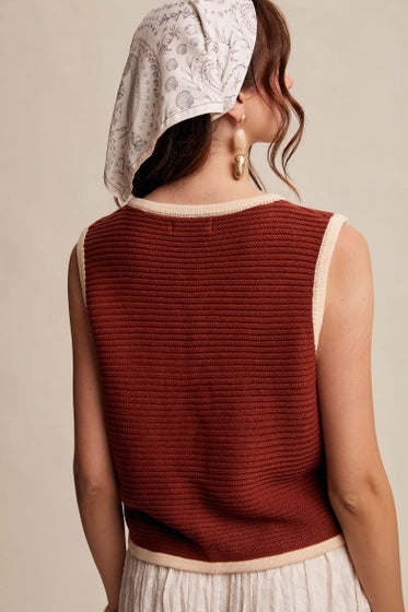 Two Tone Tie Vest
